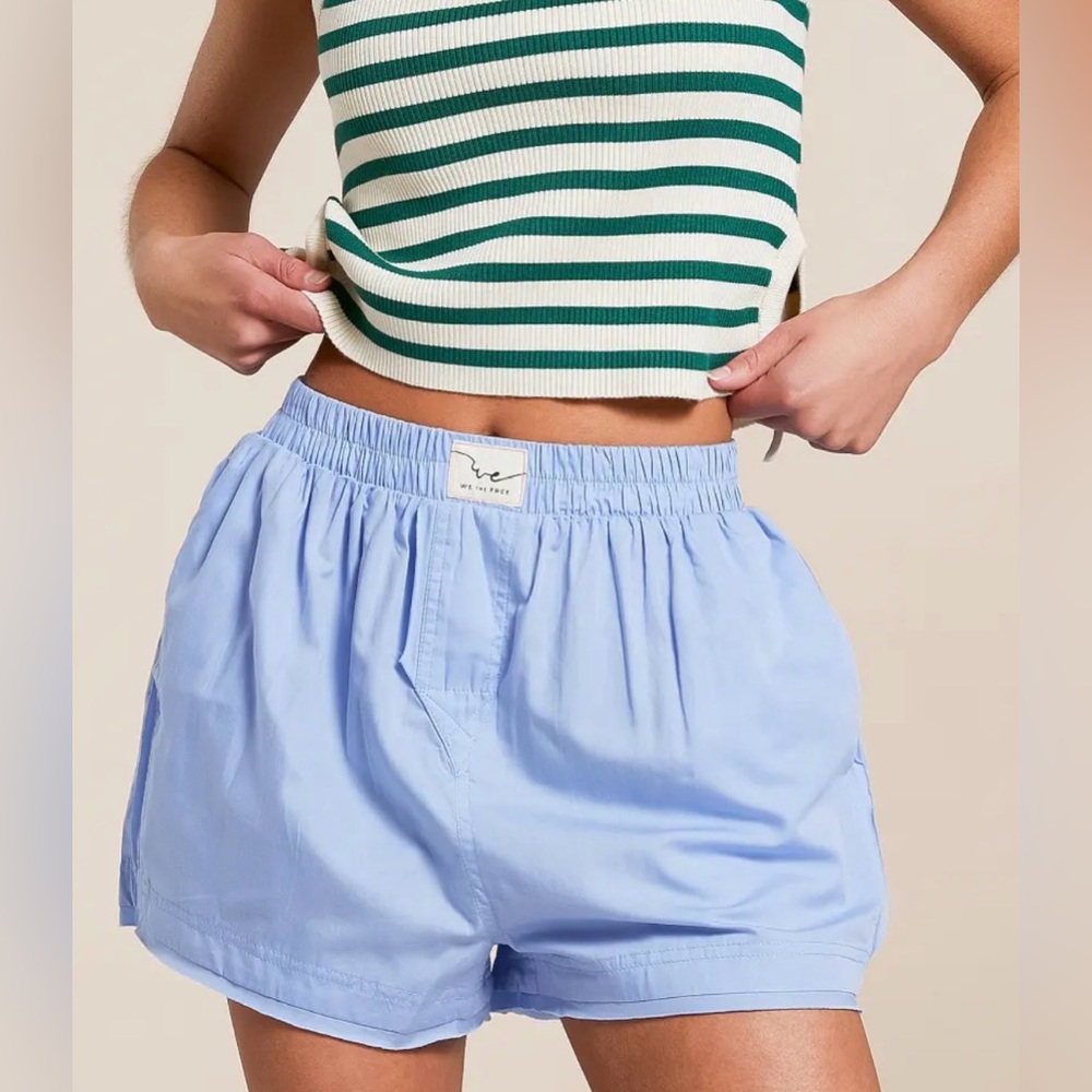 FP Movement by Free People Light Blue Day to Day Boxer Shorts